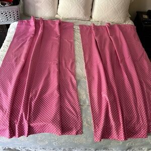 Pottery Barn Kids Pink Polka Dot Curtains Hard to Find 2 Panels 44x63 inches